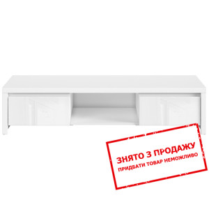 Тумба під телевізор Каспіан Білий/білий блиск RTV2...